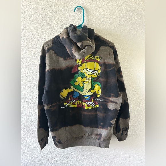 Bleach Dyed/Garfield Brand Hoodie - Picture 5 of 9